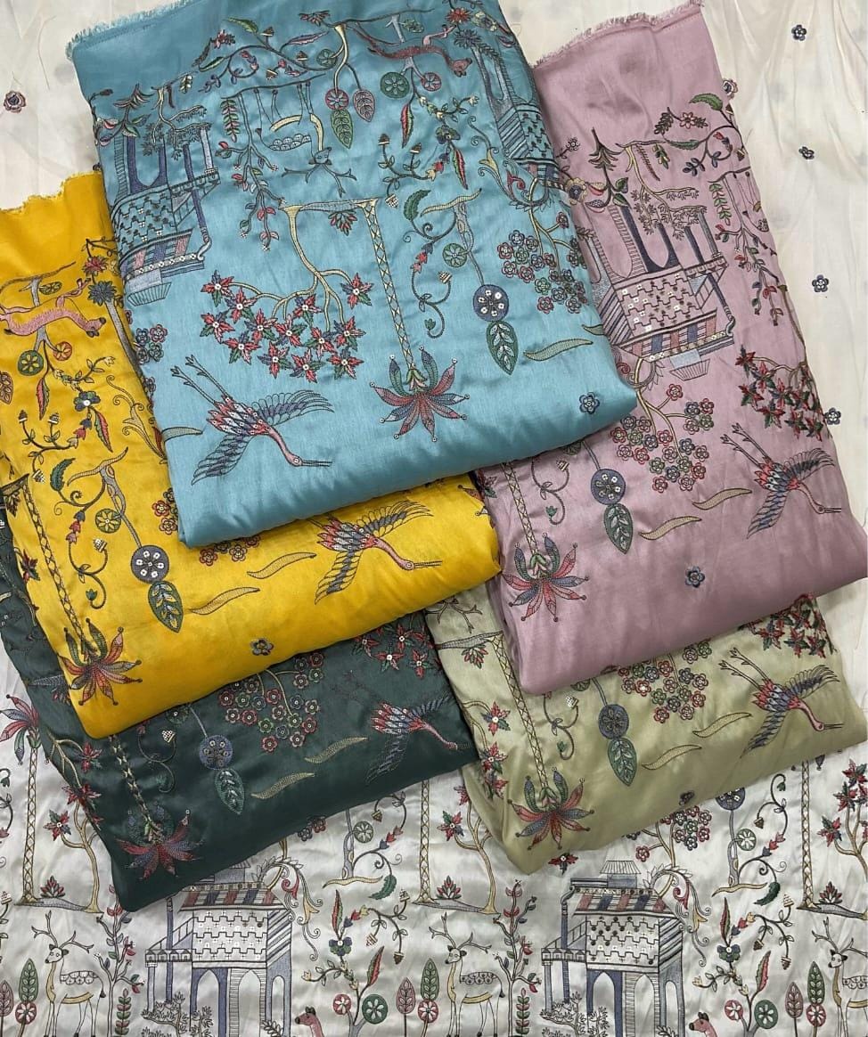 Silk Ethnic Wear Fabric 011